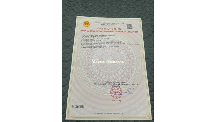 Đất thổ cư 400 - 500m, tại huyện Ân Thi, Hưng Yên, giá 25-30tr/m2 có thương lượng